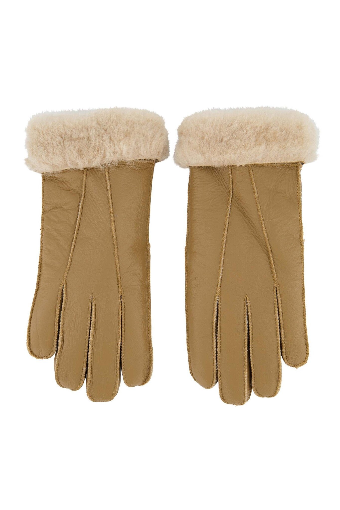 Zusss | Handschoenen echt leer taupe