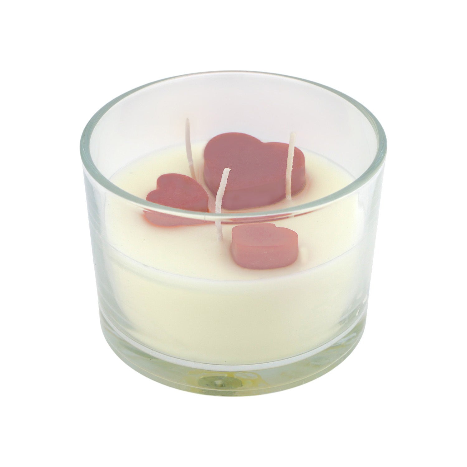 Home Society | Kaars in glas met hartjes roze