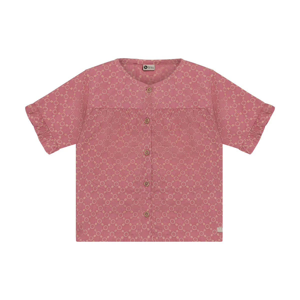 Daily7 | Shirt ruffle Broderie heather rose