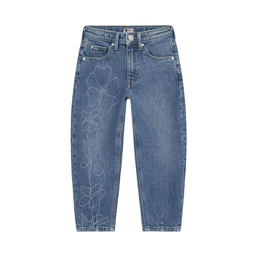 Daily7 | Jeans denim barrel fit print