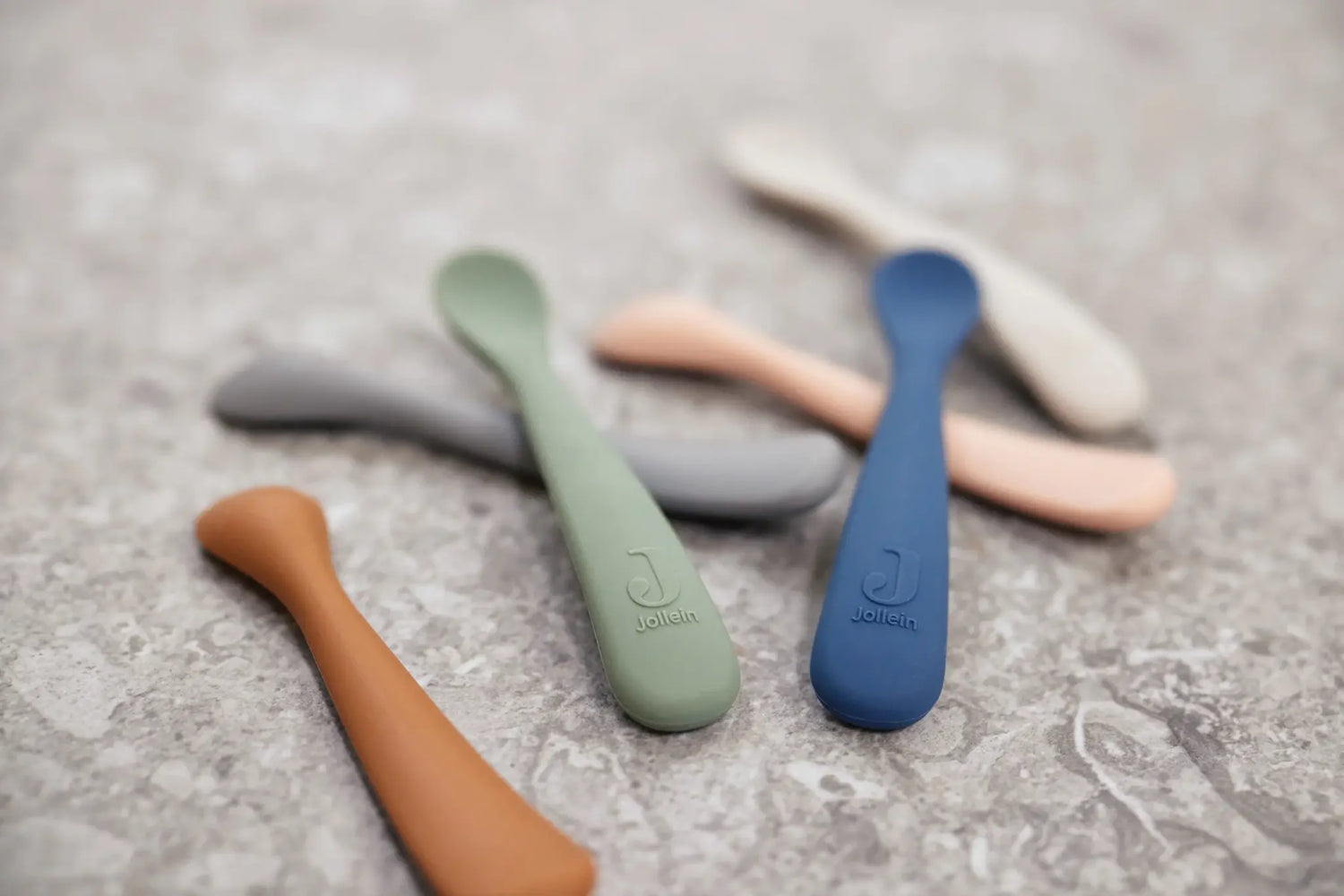Jollein | Siliconen lepeltjes jeans blue 2stuks