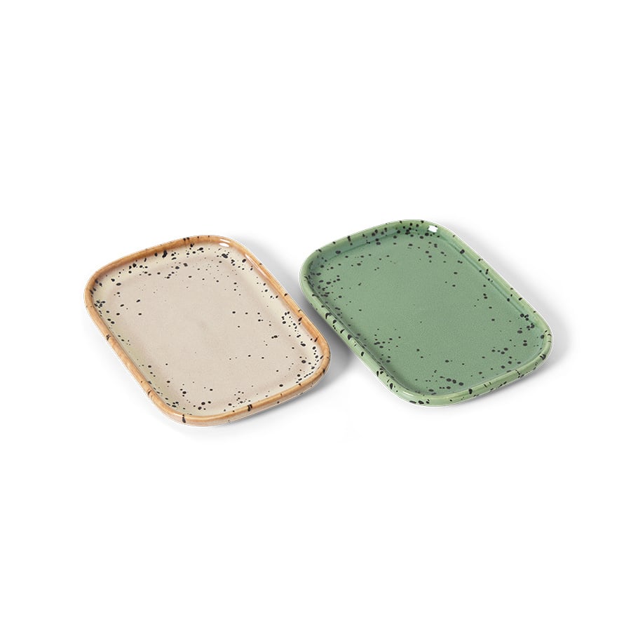 HK Living | 70's servies schaaltjes Crayon set van 2