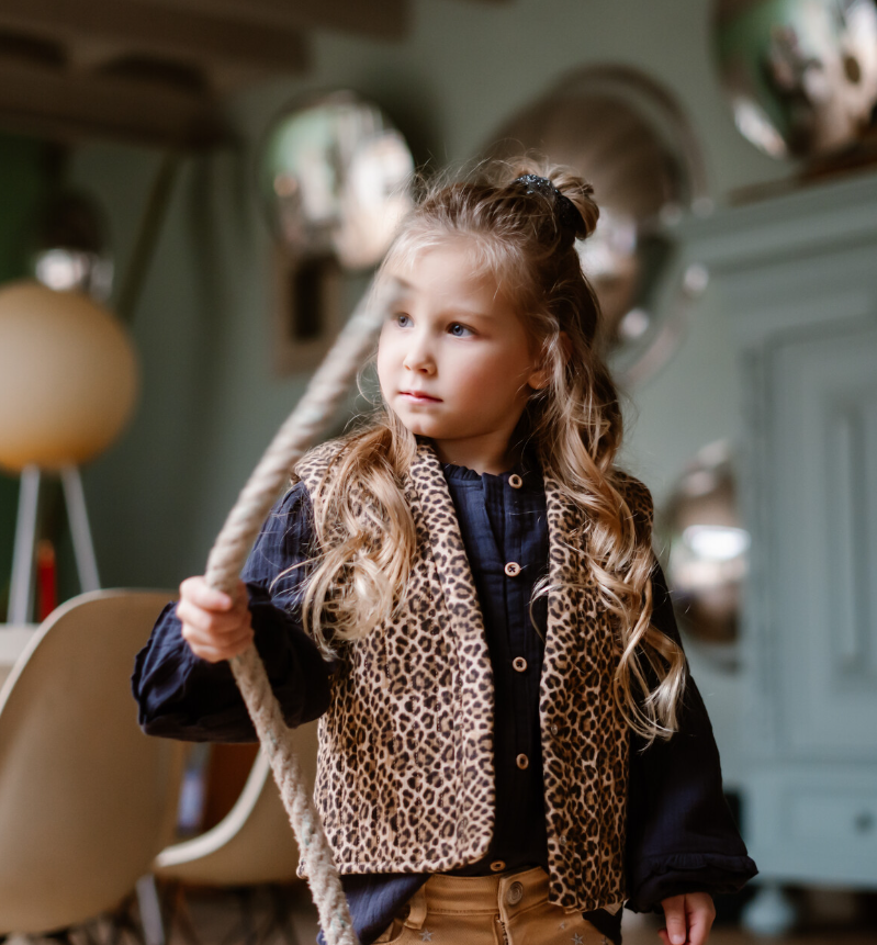 Daily7 | Gilet Leopard latte sand