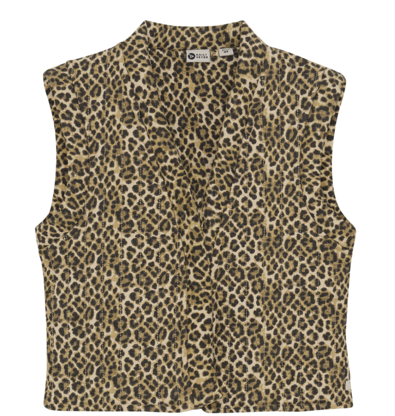 Daily7 | Gilet Leopard latte sand