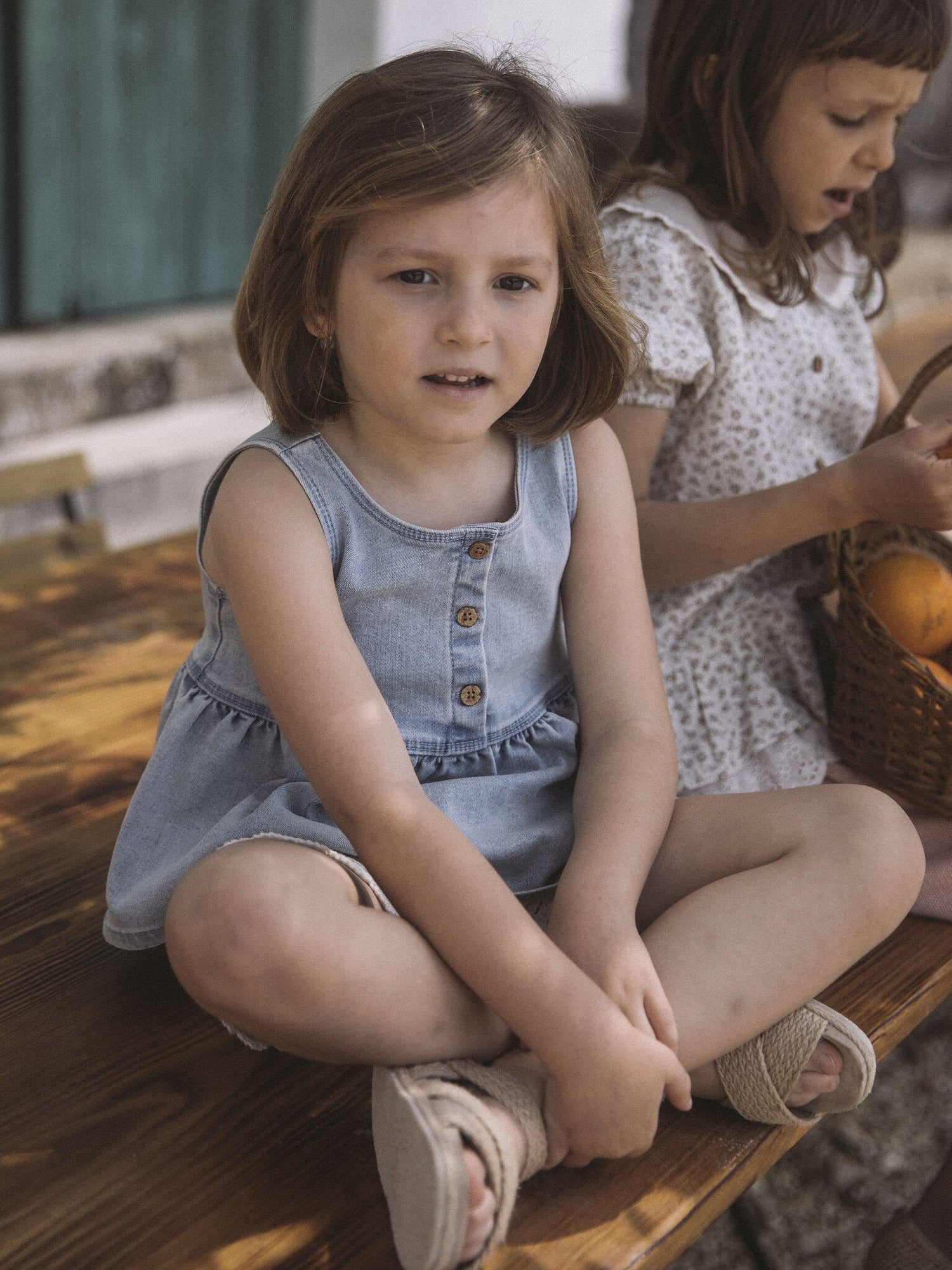Lil Atelier | Top Frances light blue denim