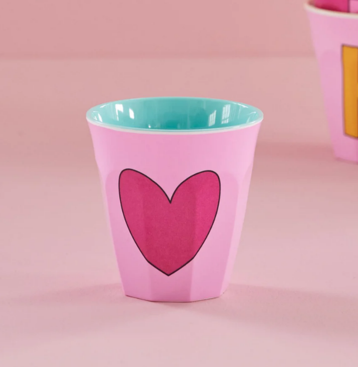 Rice | Drinkbeker melamine heart roze