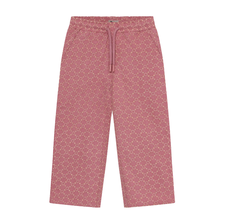 Daily7 | Wijde broek Broderie heather rose