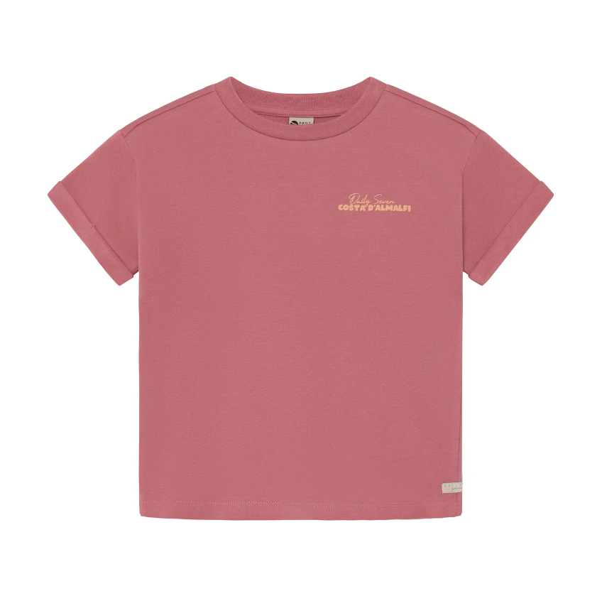 Daily7 | T-shirt backprint heather rose